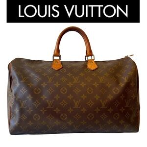 LOUIS VUITTON Monogram Speedy 40 Handbag, Authentic, Vintage, EUC.